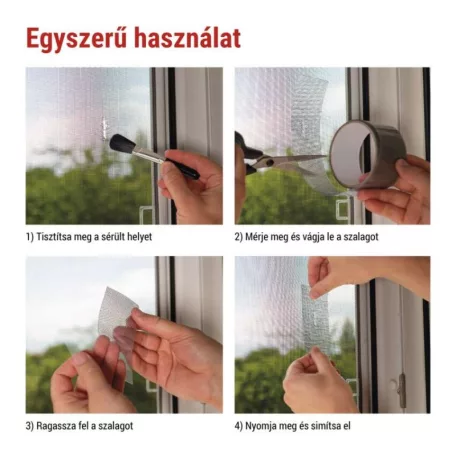 Rovarháló javító szalag 50 mm / 2 m, átlátszó