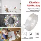  Kétoldalas NANO szalag 30 mm / 3 m, átlátszó