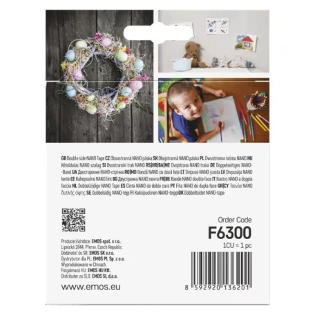  Kétoldalas NANO szalag 30 mm / 3 m, átlátszó