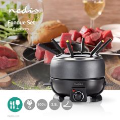   fondue szett | 6 Személy | 2.3 l | Állítható hőmérséklet-szabályozás | 800 W | Hideg érintésű fogantyú(k) | Csúszás gátló alj | Túlmelegedés elleni védelem