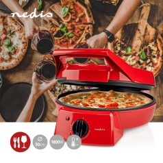   Pizzakészítő és Grillsütő | 30 cm | Állítható hőmérséklet-szabályozás | 1800 W