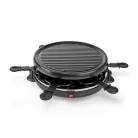 Gourmet / Raclette | Grill | 6 Személy | Spatula | Tapadásmentes bevonat | Kerek