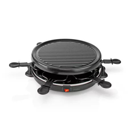 Gourmet / Raclette | Grill | 6 Személy | Spatula | Tapadásmentes bevonat | Kerek