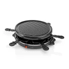 Gourmet / Raclette | Grill | 6 Személy | Spatula | Tapadásmentes bevonat | Kerek