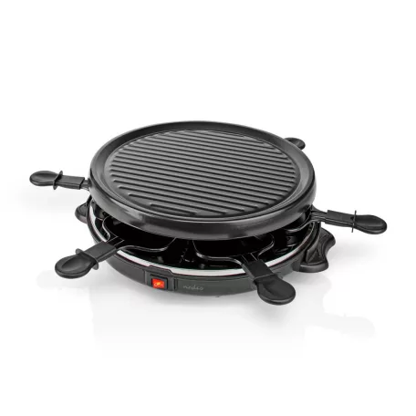 Gourmet / Raclette | Grill | 6 Személy | Spatula | Tapadásmentes bevonat | Kerek