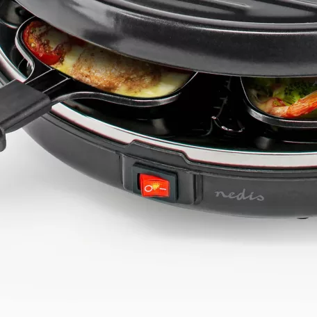 Gourmet / Raclette | Grill | 6 Személy | Spatula | Tapadásmentes bevonat | Kerek