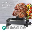 NEDIS Elektromos Serpenyő | 40 cm | Vastag Fröccsöntött Alumínium Váz elektromos asztali grill fcsp110ebk40