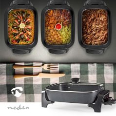   Elektromos Serpenyő | 40 cm | Vastag Fröccsöntött Alumínium Váz