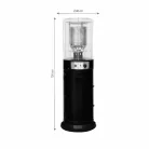 HOME FG135 hordozható gáz teraszfűtő, max. 12 kW, kerekes, rozsdamentes égőfej, elektromos gyújtás