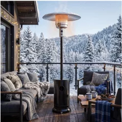   HOME FG222 hordozható gáz teraszfűtő, max. 13 kW, rozsdamentes égőfej, elektromos gyújtás