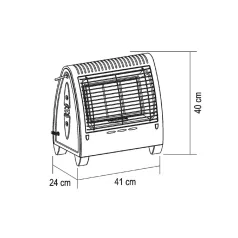   HOME FG420 hordozható infravörös gáz fűtőtest, max. 4,2 kW, 3 fokozat, ODS, piezoelektromos gyújtás