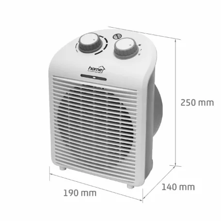 HOME FK1G ventilátoros fűtőtest, max. 2000 W, termosztát, 2 fokozat, 3 funkció, fehér/szürke színű