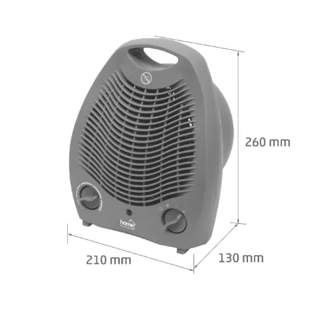 HOME FK1M ventilátoros fűtőtest, max. 2000 W, 2 fokozat, 3 funkció, termosztát, szürke színű