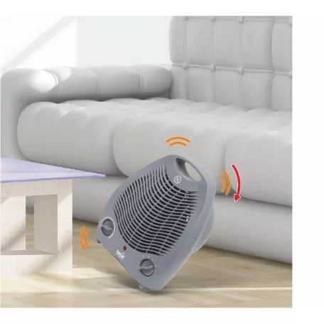 HOME FK1M ventilátoros fűtőtest, max. 2000 W, 2 fokozat, 3 funkció, termosztát, szürke színű