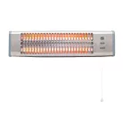 HOME FK20 kvarccsöves fűtőtest, 1200 W, 2 fokozat, fémház, falra szerelhető kivitel