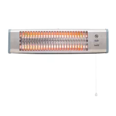   HOME FK20 kvarccsöves fűtőtest, 1200 W, 2 fokozat, fémház, falra szerelhető kivitel