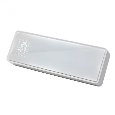 Home Smart fali ventilátoros fűtőtest üveg előlappal FKF 54203 Wifi-s okos LCD kijelzős fali fűtőtest, 2000W TUYA applikáció fali fűtőtest PTC