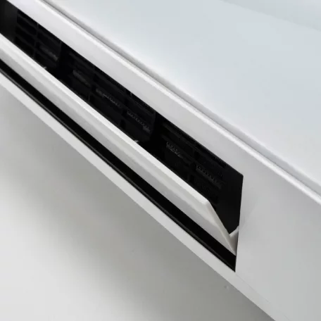 Home Smart fali ventilátoros fűtőtest üveg előlappal FKF 54203 Wifi-s okos LCD kijelzős fali fűtőtest, 2000W TUYA applikáció fali fűtőtest PTC