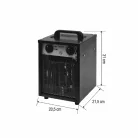 HOME FKI3 hordozható ventilátoros fűtőtest, max. 3000 W, 2 fokozat, termosztát, IPX4, dupla falú ház