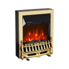 HOME FKK25G szabadon álló elektromos látványkandalló, max. 2000 W, LED lángeffekt, 2 fokozat, mechanikus vezérlés, arany díszítés