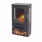 HOME FKK26 szabadon álló elektromos látványkandalló, max. 2000 W, 2 fokozat, LED lángeffekt, panoráma tűztér, termosztát