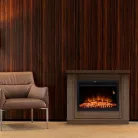 Home FKKF06 + FKKI 03 KIT FKK CALGARY beépíthető elektromos látványkandalló kerettel, admiral dió