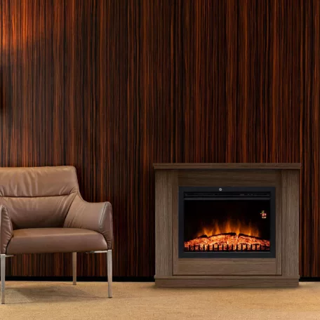 Home FKKF06 + FKKI 03 KIT FKK CALGARY beépíthető elektromos látványkandalló kerettel, admiral dió