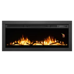   HOME FKKI08 beépíthető/fali elektromos látványkandalló, max. 2000 W, fényeffekt, 2 fokozat, heti időzítés, távirányító