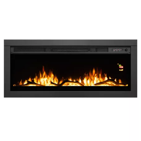 HOME FKKI08 wifi beépíthető/fali elektromos látványkandalló,  wifi-s kandalló fűtésre optimalizált max. 2000 W, fényeffekt, 2 fokozat, heti időzítés, távirányító