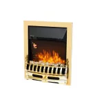 HOME FKKI25G beépíthető elektromos látványkandalló, max. 2000 W, LED fényeffekt, 2 fokozat, távirányító, heti időzítés, arany díszítés