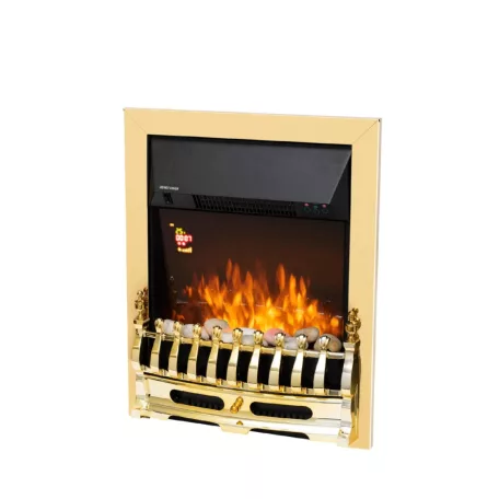 HOME FKKI25G beépíthető elektromos látványkandalló, max. 2000 W, LED fényeffekt, 2 fokozat, távirányító, heti időzítés, arany díszítés