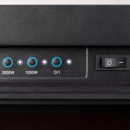 Home FKKI 04 Beépíthető elektromos látványkandalló, 1000W/2000W, Távirányító, LED, Fekete Beépíthető látványkandalló-betét