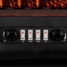 HOME Elektromos panorámás álló kandalló, 63 cm, 2 teljesítményfokozat, teljesítmény 1850 W, termosztát, ventilátor, LED lámpa, 230 V  Elektromos kandalló, panoráma, álló