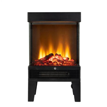 Home FKK 07 szabadon álló panoráma elektromos kandalló, 600W/1200W, fekete