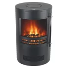 Home FKK 14 Elektromos kandalló, 1000W/2000W, Álló, Fekete Elektromos látványkandalló, álló, fekete, hengeres