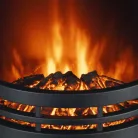 Home FKK 14 Elektromos kandalló, 1000W/2000W, Álló, Fekete Elektromos látványkandalló, álló, fekete, hengeres