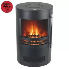   Home FKK 14 szabadon álló elektromos kandalló, 1000W/2000W, fekete