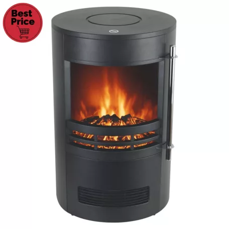 Home FKK 14 szabadon álló elektromos kandalló, 1000W/2000W, fekete