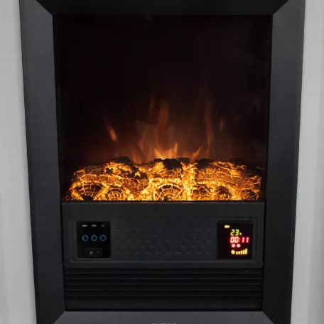 Home FKK 18 Szabadon álló elektromos kandalló, 1000W/2000W, Távirányító,hangulatvilágítás, Fehér Szabadon álló látványkandalló, fehér