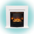 Home FKK 19 Szabadon álló elektromos kandalló, 1000W/2000W, Távirányító,hangulatvilágítás, Fehér Szabadon álló látványkandalló, fehér