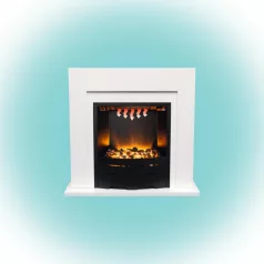   Home FKK 19 Szabadon álló elektromos kandalló, 1000W/2000W, Távirányító,hangulatvilágítás, Fehér Szabadon álló látványkandalló, fehér