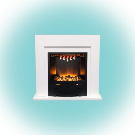 Home FKK 19 Szabadon álló elektromos kandalló, 1000W/2000W, Távirányító,hangulatvilágítás, Fehér Szabadon álló látványkandalló, fehér