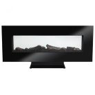 Home FKK 24 Elektromos kandalló, 1800 W, 2 teljesítményfokozat, Elektronikus termosztát, Fekete Elektromos fali kandalló, talppal