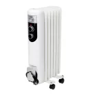 Home FKOS 7 M elektromos olajradiátor, 600W/900W/1500W, 7 tagú, fehér