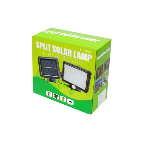 NORD FKLP 200 Nagy fényerejű Napelemes mozgásérzékelős Led lámpa 200 Lumen Szolár paneles LED reflektor PIR mozgásérzékelővel 100 LED napelemes LED reflektor mozgásérzékelővel