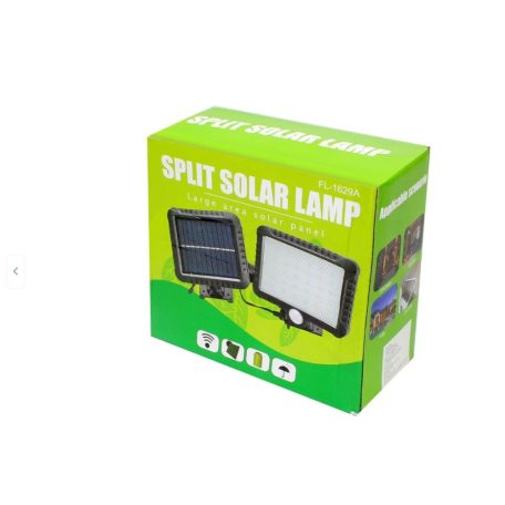 NORD FKLP 200 Nagy fényerejű Napelemes mozgásérzékelős Led lámpa 200 Lumen Szolár paneles LED reflektor PIR mozgásérzékelővel 100 LED napelemes LED reflektor mozgásérzékelővel