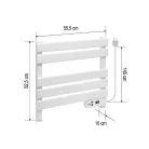 HOME FKTW150W fali elektromos törölközőszárító, 150 W, LED kijelző, IPX4, alumínium, fehér színű