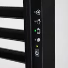 HOME FKTW345B fali elektromos törölközőszárító, 345 W, visszajelző LED, 4 program, IPX1, 2 zónás vezérlés, fekete színű