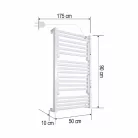 HOME FKTW345W fali elektromos törölközőszárító, 345 W, visszajelző LED, 4 program, IPX1, 2 zónás vezérlés, fehér színű