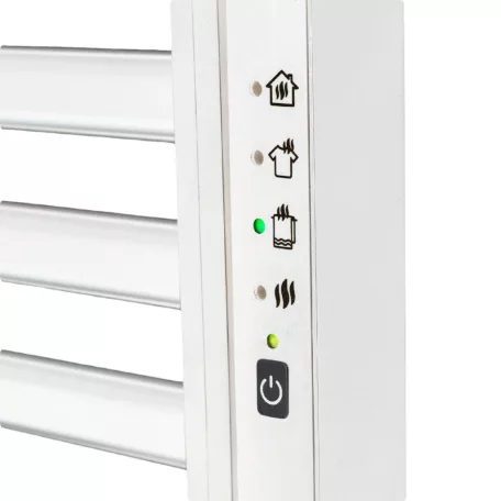 HOME FKTW345W fali elektromos törölközőszárító, 345 W, visszajelző LED, 4 program, IPX1, 2 zónás vezérlés, fehér színű
